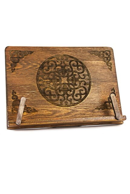 Carved Wooden Rahle – Adjustable Quran Stand
