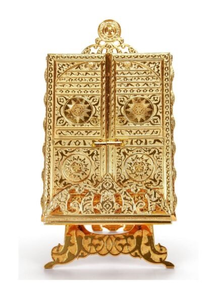 Golden Kaaba Door Metal Quran Stand Case