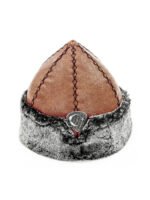 Oghuz Börk Hat – Brown & Grey Fur