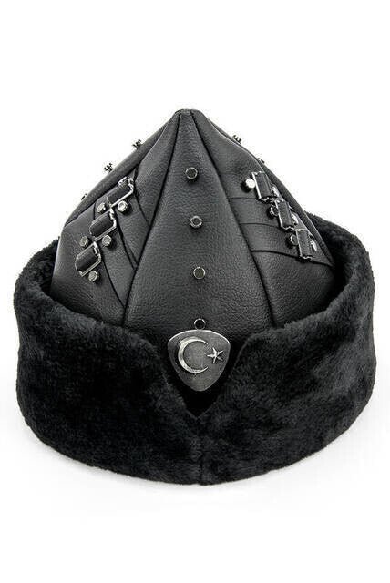 Oghuz Börk Hat – Premium Black, Crescent Emblem