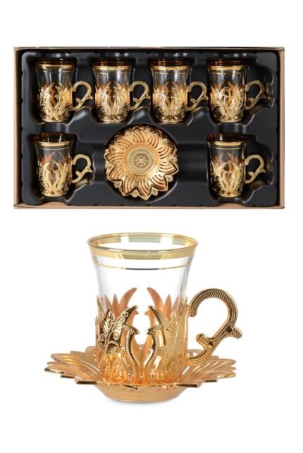 Ottoman Gold Turkish Tea Set for Six (12 pcs)