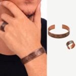 Men's Copper Ring & Bracelet Set – Ivy Scroll
