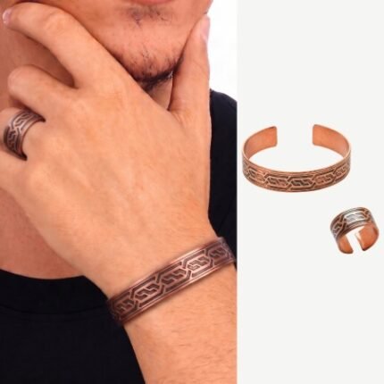 Men's Copper Ring & Bracelet Set – Eternal Bond