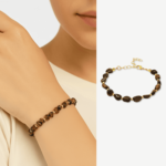 Natural Tiger's Eye Bracelet – Gold-Tone Chain