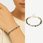 Natural Labradorite Bracelet – Gold-Tone Chain