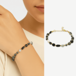 Natural Hawk's Eye Bracelet – Gold-Tone Chain