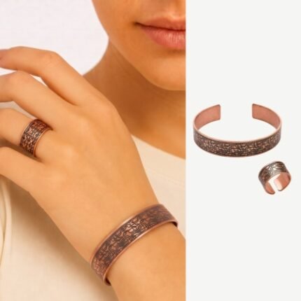 Women's Copper Ring & Bracelet Set – Labyrinth