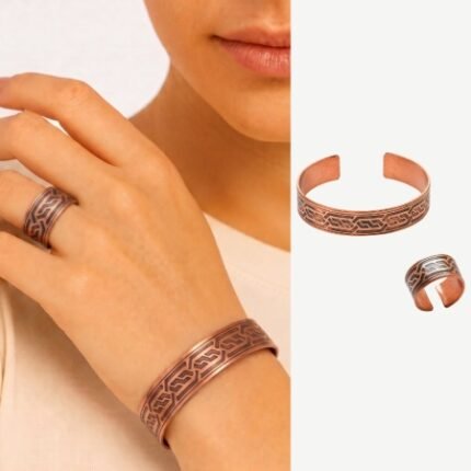 Women's Copper Ring & Bracelet Set – Eternal Bond