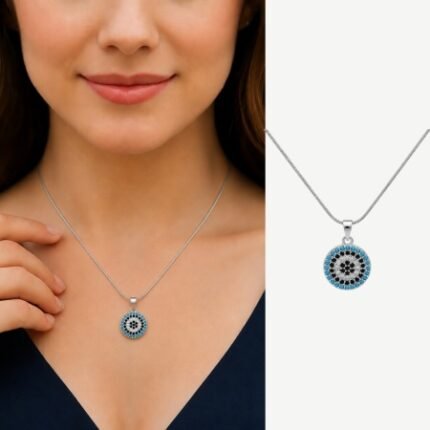 Silver-Tone Mystic Eye Necklace