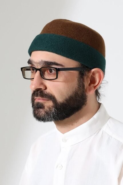 Two-Tone Felt Wool Dervish Cap