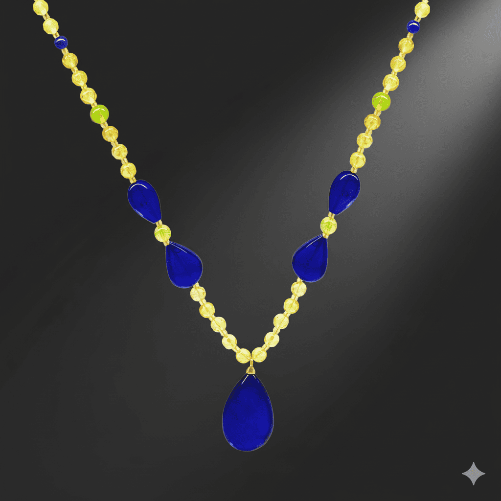 Amber teardrop necklace