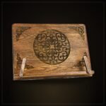 Carved Wooden Rahle – Adjustable Quran Stand