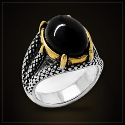 Eagle Claw Onyx Ring – Stainless Steel
