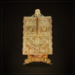 Golden Kaaba Door Metal Quran Stand Case