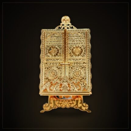 Golden Kaaba Door Metal Quran Stand Case