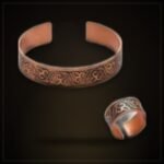 Men's Copper Ring & Bracelet Set – Ivy Scroll