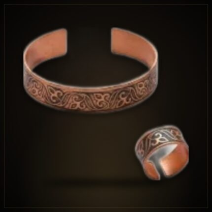 Men's Copper Ring & Bracelet Set – Ivy Scroll