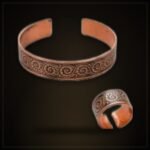 Men's Copper Ring & Bracelet Set – Knot Pattern
