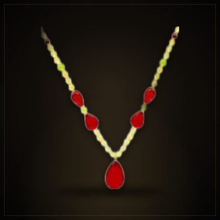 Natural Damla Amber Teardrop Necklace – Yellow & Red