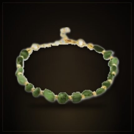 Natural Jade Bracelet – Gold-Tone Chain