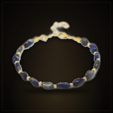 Natural Lapis Lazuli Bracelet – Gold-Tone Chain