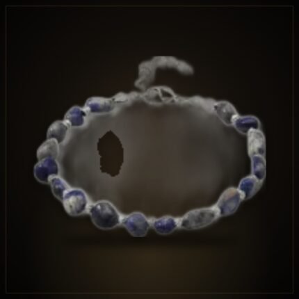 Natural Lapis Lazuli Bracelet – Silver-Tone Chain