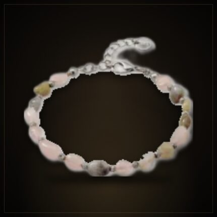 Natural Morganite Bracelet – Silver-Tone Chain