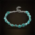 Natural Turquoise Bracelet – Silver-Tone Chain