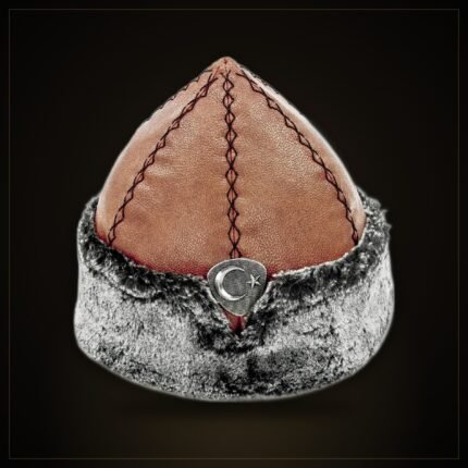 Oghuz Börk Hat – Brown & Grey Fur