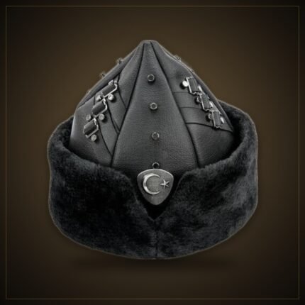 Oghuz Börk Hat – Premium Black, Crescent Emblem