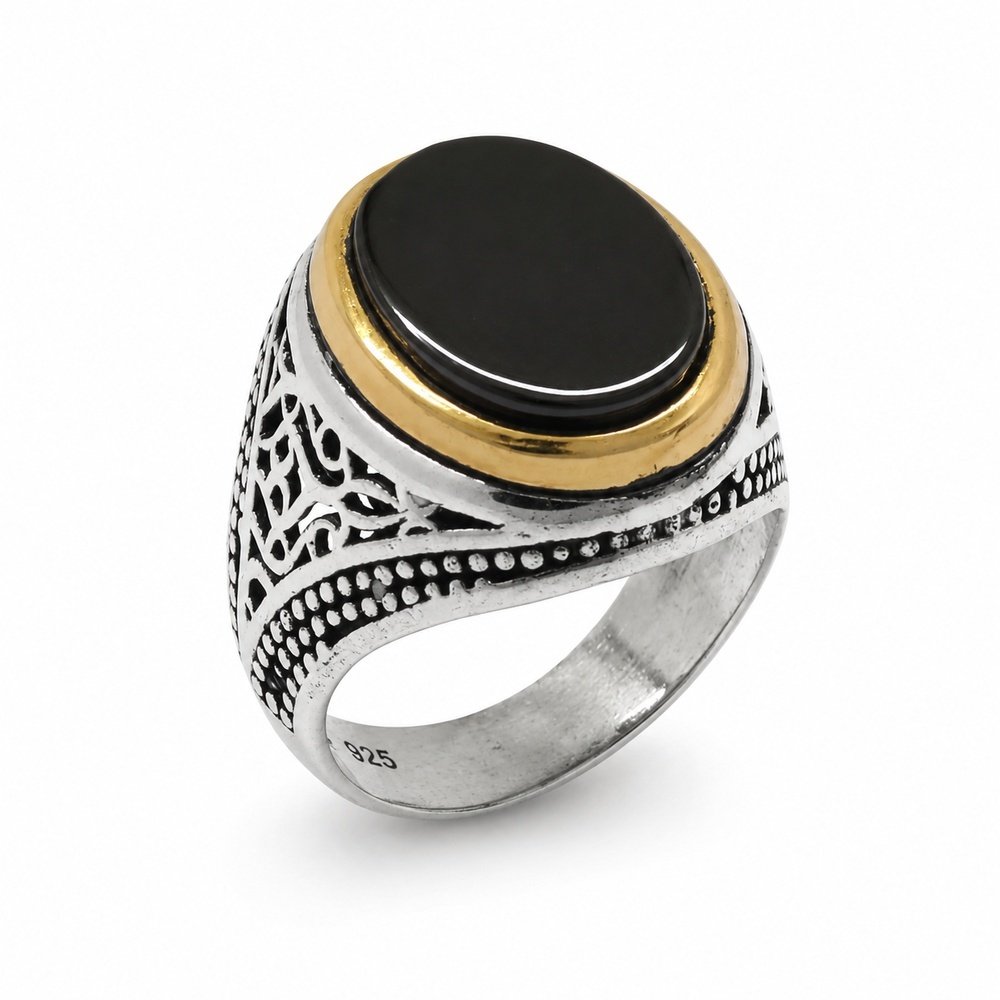 Onyx signet ring