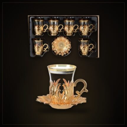 Ottoman Gold Turkish Tea Set for Six (12 pcs)