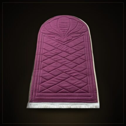 Quilted Memory Foam Prayer Rug – Burgundy