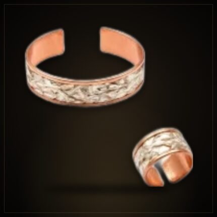 Women's Silver-Tone Copper Ring & Bracelet Set