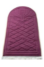 Quilted Memory Foam Prayer Rug – Burgundy