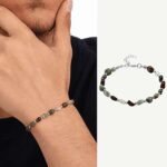 Natural Bloodstone Bracelet – Silver-Tone Chain